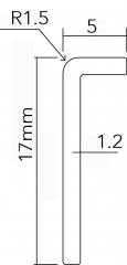 Стеарин ПВХ прямоугольный CG-A-5*17